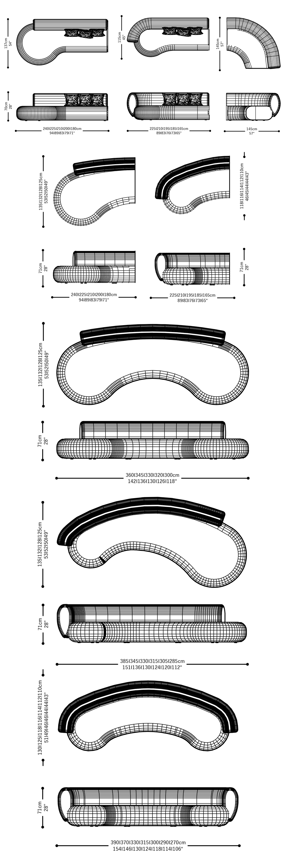 Image of the complete dimensions of the product